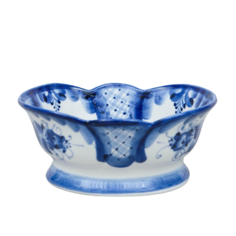 Салатник "Ромашка", гжель, фарфор, 6х15 см No Brand