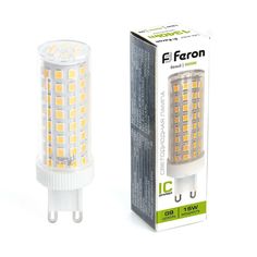 Лампа светодиодная Feron G9 15W 4000K прозрачная LB-437 38213, 1шт