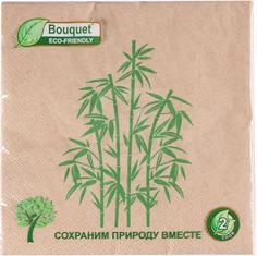 Бумажные салфетки Мистерия Бамбук сервировочные двухслойные 33 х 33 см 25 шт