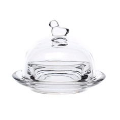 Икорница, 9 см, с крышкой, стекло, Птичка, Clear Kuchenland