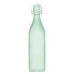 Бутылка для масла или уксуса, 1 л, с клипсой, стекло/металл, зеленая, Light kitchen Kuchenland