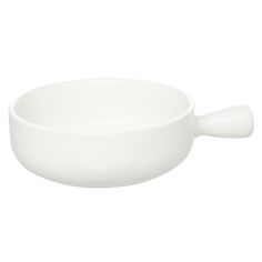 Форма для запекания, 15 см, с ручкой, круглая, керамика, белая, Light kitchen Kuchenland