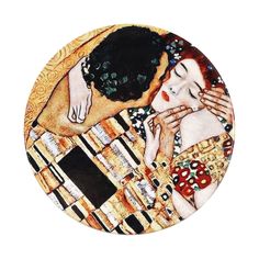 Подставка под кружку Kuchenland 11 см, керамика круглая Климт Поцелуй Art поцелуй