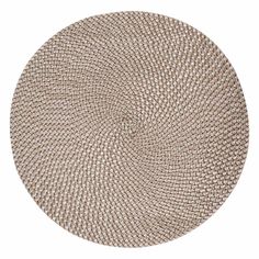 Салфетка под приборы, 38 см, полипропилен/ПЭТ, круглая, песочная, Circle Braid Kuchenland