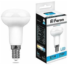 Лампа светодиодная LED зеркальная 7вт Е14 R50 дневной (LB-450) | код 25515 | FERON ( 1шт.
