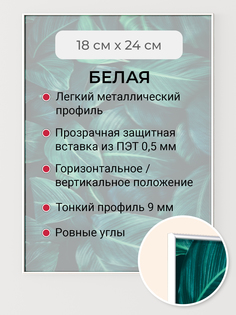 Фоторамка Первое ателье "Белая алюминиевая рамка 18х24 см" для фотографий Dalvey