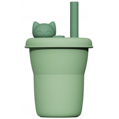 Силиконовый стакан Jordan&Judy Silicone Сup Kitten 480 ml Green KT054