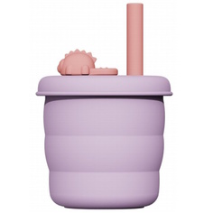 Силиконовый стакан Jordan&Judy Silicone Сup Dinosaur 480 ml Violet KT055