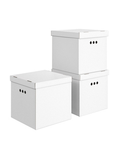 Коробки картонные Valiant для хранения вещей с крышкой 3 шт