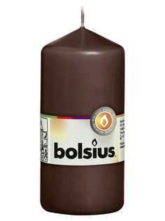 Свеча декоративная цилиндрическая Bolsius столбик темно-бордовая 120 x 58 мм