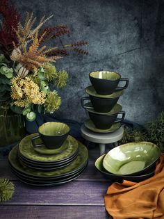 Набор столовой посуды Cosy & Trendy Mossa, 18 предметов на 4 персоны керамика