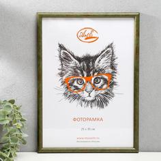 Фоторамка пластик 25х35 см, зелёный (пластиковый экран) No Brand