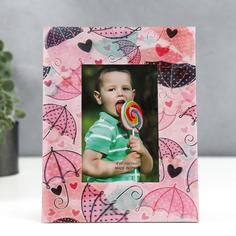 Фоторамка 3D "Зонтики" 10х15 см No Brand