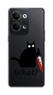 Чехол на Oppo Reno9 "Котик с ножом" Case Place