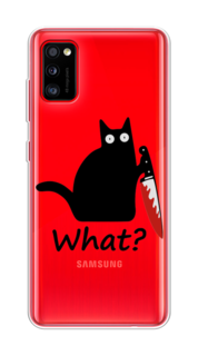 Чехол на Samsung Galaxy A41 "Котик с ножом" Case Place