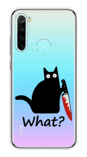 Чехол на Xiaomi Redmi Note 8 "Котик с ножом" Case Place