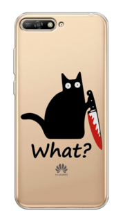 Чехол на Huawei Y6 2018 "Котик с ножом" Case Place