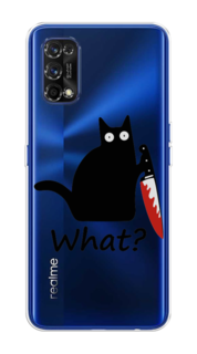Чехол на Realme 7 Pro "Котик с ножом" Case Place