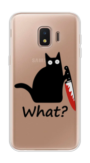 Чехол на Samsung Galaxy J2 Core (2020) "Котик с ножом" Case Place