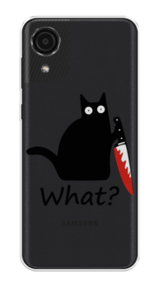 Чехол на Samsung Galaxy A03 Core "Котик с ножом" Case Place