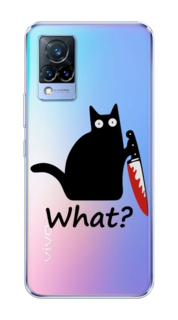 Чехол на Vivo V21 "Котик с ножом" Case Place