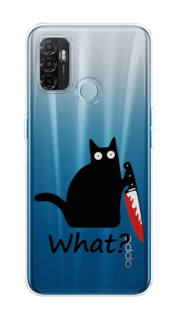 Чехол на Oppo A53 "Котик с ножом" Case Place