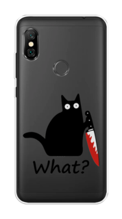 Чехол на Xiaomi Redmi Note 6 Pro "Котик с ножом" Case Place