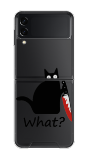 Чехол на Samsung Galaxy Z Flip 3 "Котик с ножом" Case Place