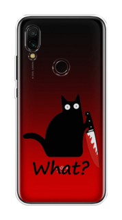 Чехол на Xiaomi Redmi 7 "Котик с ножом" Case Place