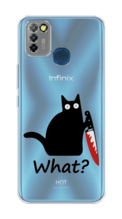 Чехол на Infinix HOT 10 Lite "Котик с ножом" Case Place