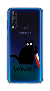 Чехол на Samsung Galaxy A60 "Котик с ножом" Case Place