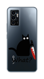 Чехол на Vivo V23e "Котик с ножом" Case Place
