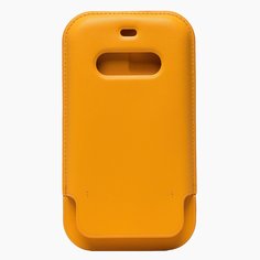 Чехол iPhone 12, iPhone 12 Pro кожаный конверт с MagSafe <золотой апельсин> Promise Mobile