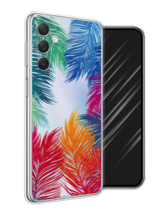 Чехол Awog на Samsung Galaxy M54 "Рамка из перьев"