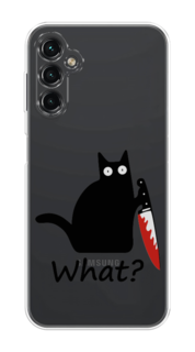 Чехол на Samsung Galaxy A14 4G "Котик с ножом" Case Place