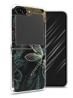Чехол Awog на Samsung Galaxy Z Flip 5 "Тени стрекоз"