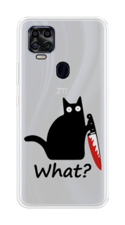 Чехол на ZTE Blade V2020 "Котик с ножом" Case Place