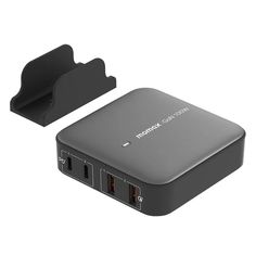 Сетевое зарядное устройство Momax UM33 2xUSB Type A, 2xUSB Type-C 5 А серый, черный