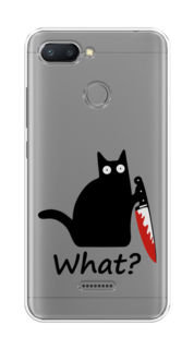 Чехол на Xiaomi Redmi 6 "Котик с ножом" Case Place