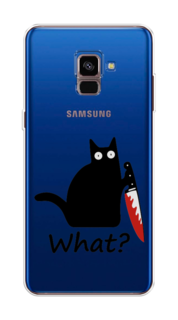 Чехол на Samsung Galaxy A8 2018 "Котик с ножом" Case Place