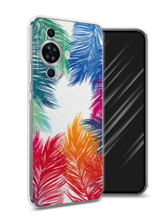 Чехол Awog на Huawei Nova 11 "Рамка из перьев"