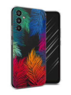 Чехол Awog на Samsung Galaxy A34 "Рамка из перьев"