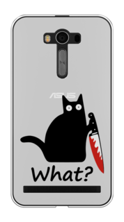 Чехол на Asus Zenfone 2 Laser ZE550 "Котик с ножом" Case Place