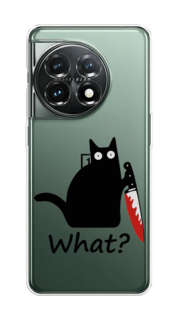 Чехол на OnePlus 11 "Котик с ножом" Case Place