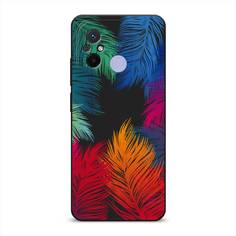 Чехол Awog на Redmi 12C "Рамка из перьев"