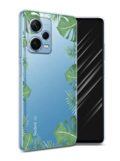 Чехол Awog для Xiaomi Redmi Note 12 Pro Plus "Листья папоротника рамка"