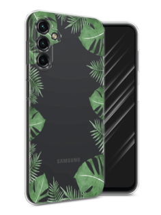 Чехол Awog на Samsung Galaxy A24 "Листья папоротника рамка"