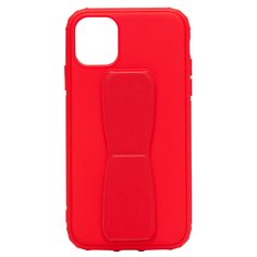 Чехол iPhone 11 пластиковый с подставкой и магнитом <красный> Promise Mobile
