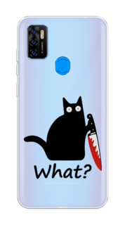Чехол на ZTE Blade A7s 2020 "Котик с ножом" Case Place