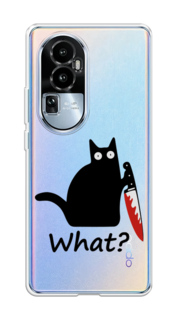 Чехол на Oppo Reno 10 "Котик с ножом" Case Place